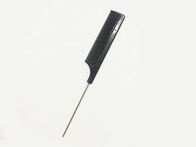 Patkányfarkú rozsdamentes acél műanyag fésű